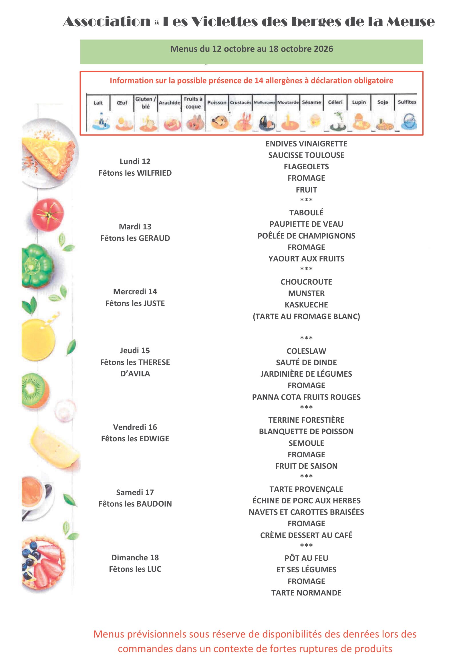 2026 S 42 Menu